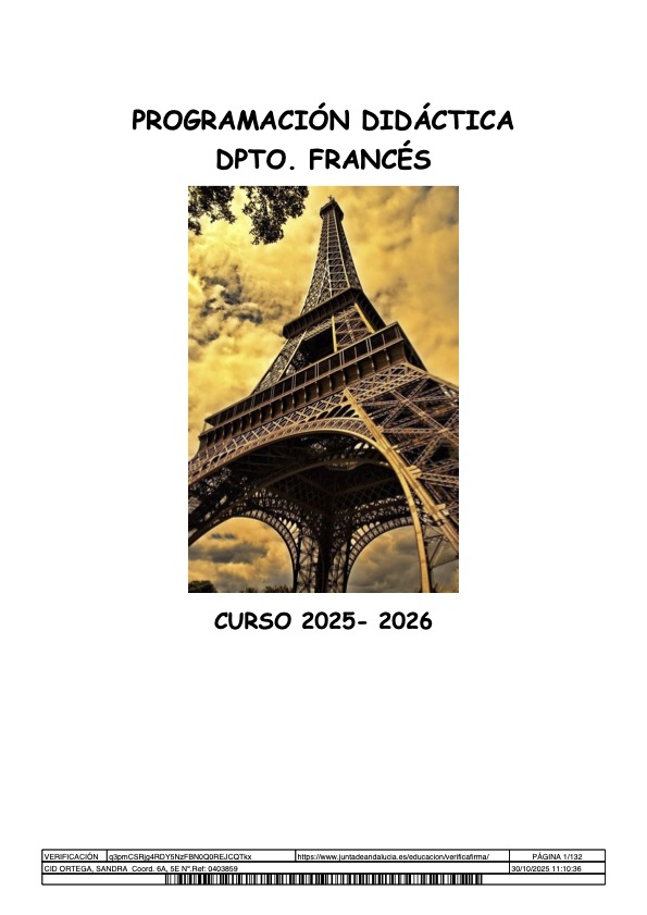 Programación didáctica frances