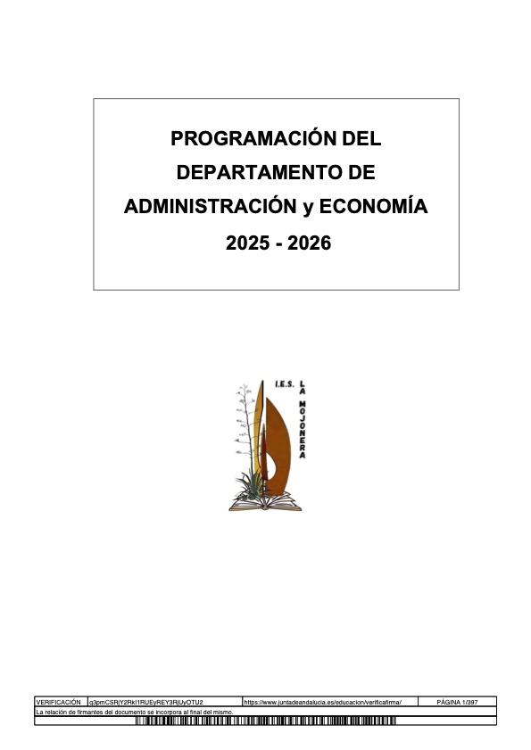 Programación didáctica Economía
